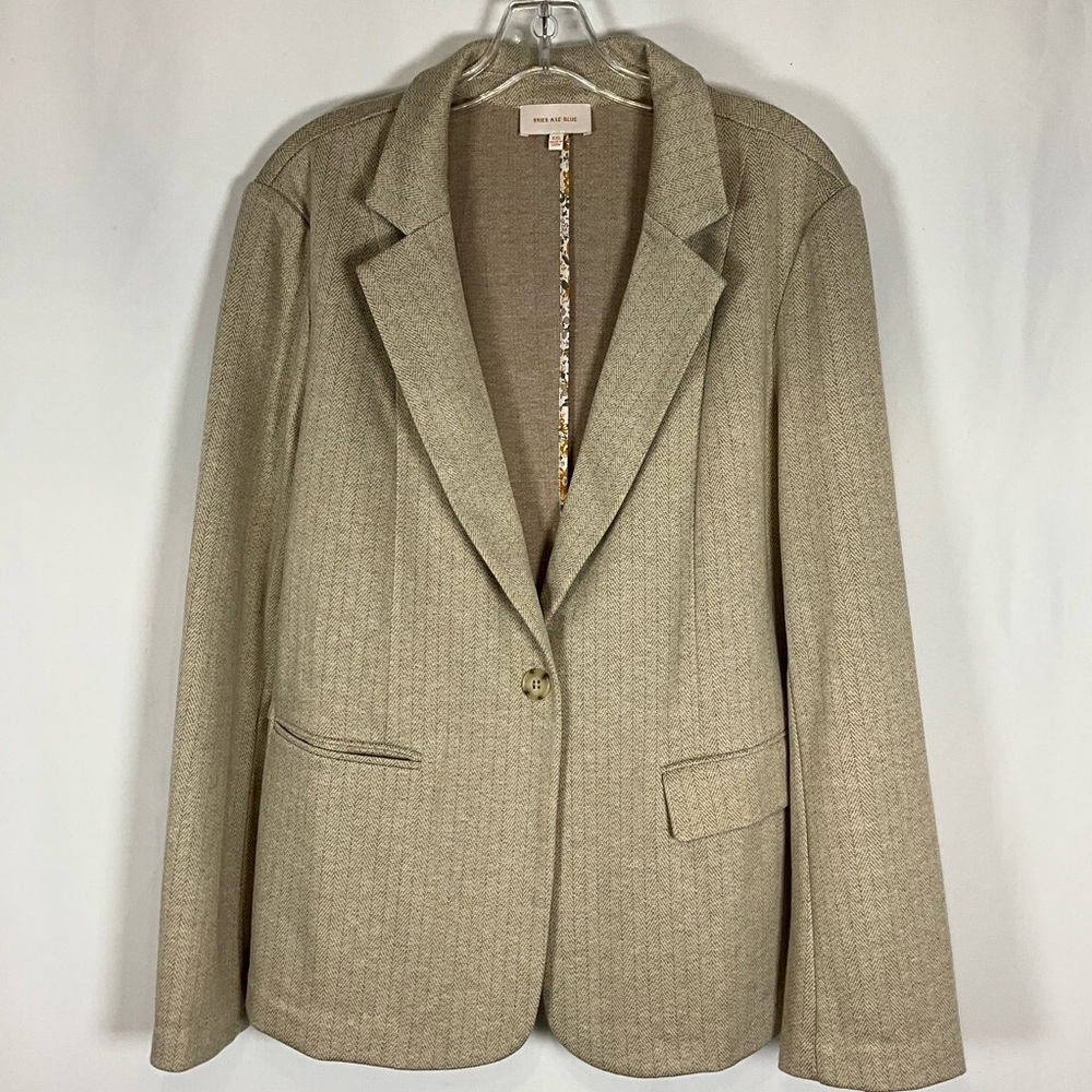 Skies Are Blue Blazer Size XXL Tan Unlined